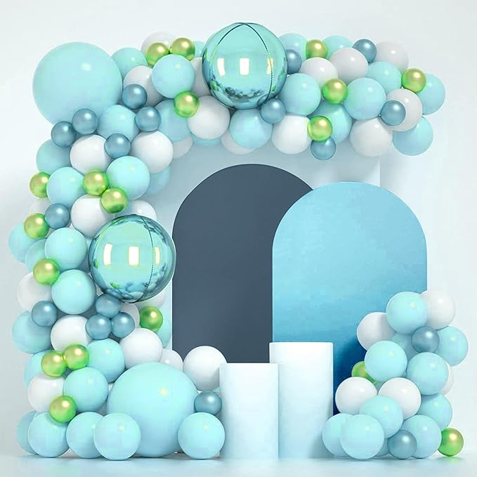 6.6FT Wedding Arch Covers Arch Backdrop Cover Arch Stand Covers Set Arch Cover Spandex Fabric Stretchy Backdrop for Wedding Birthday Party Decoration Baby Shower (Dusty Blue)