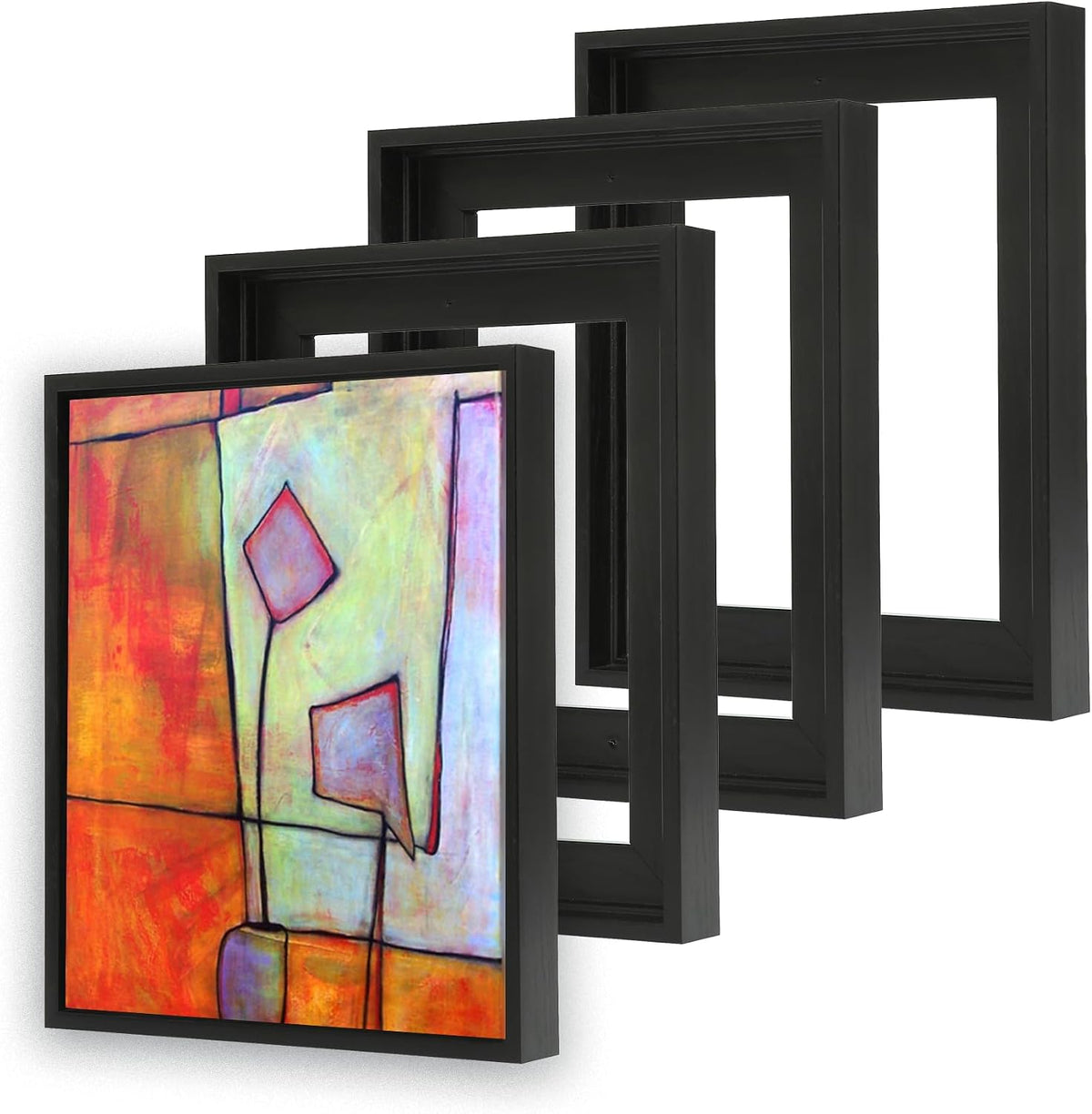 floater frames for 12"x18" art paintings with 0.6"~0.9", main product view