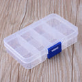 2Pcs Transparent Plastic Beads Storage Containers, Clear Rectangle Jewelry Organizer Box with 10 Compartments, Handmade Nail Art Gift Packing for Christmas Halloween Wedding Party, 4.25x2.76x0.91inch