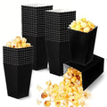 200 Pcs Popcorn Boxes, Mini Paper Popcorn Box, Cardboard Popcorn Container for Party, Disposable Snack Candy Popcorn Bags, Popcorn Holder for Birthday Wedding Decoration, 2 x 4.5 x 2.8 Inch (Black)