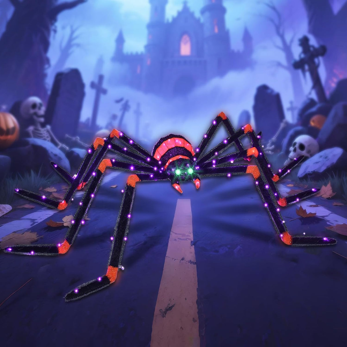 hoyechi halloween decorations giant spider 6.8ft - big, main product view