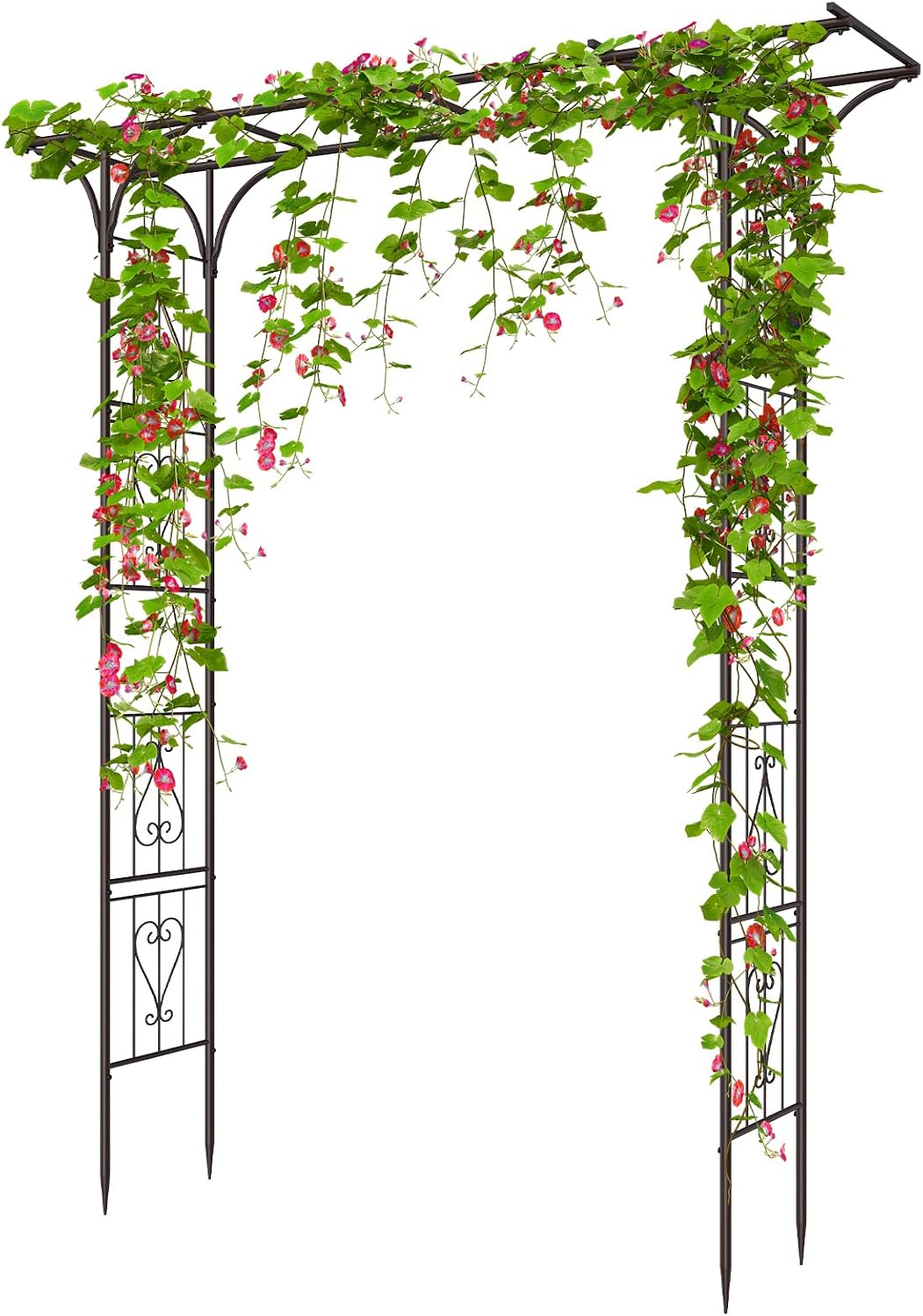87in garden arbor metal arch trellis for climbing, main product view