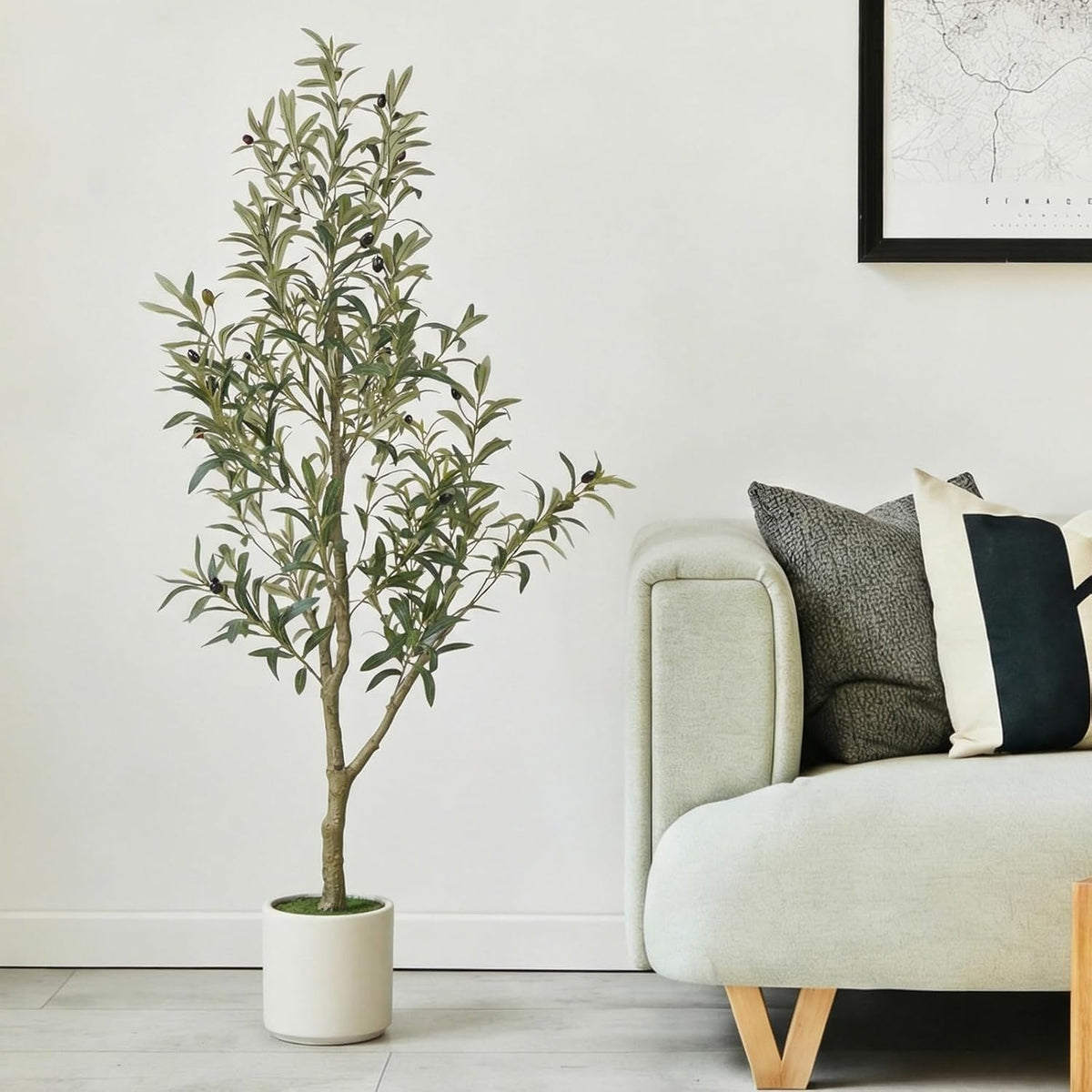 faux olive tree, 5ft artificial olive trees with, main product view
