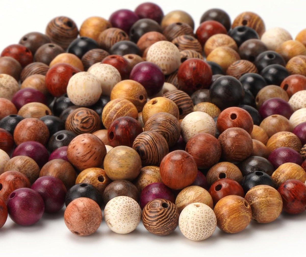 prometis 500pcs 8mm natural sandalwood round mala beads, main product view