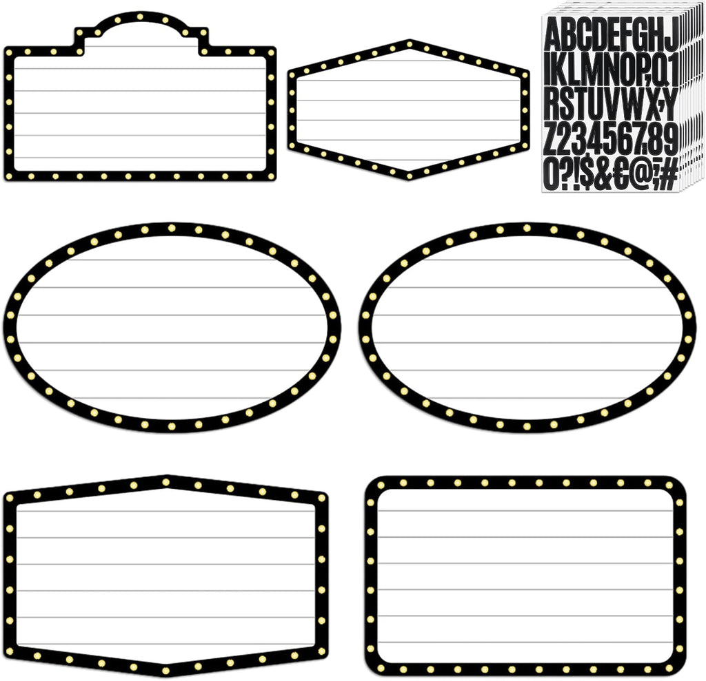 Feifeiya 6 Pack Wedding Bottle Service Sign with Letters Sticker Entrance Props Bridal Party Nightclub Bottle Service Sign with Letters for Nightclub Clubs Weddings Parties(Fashion,Black)