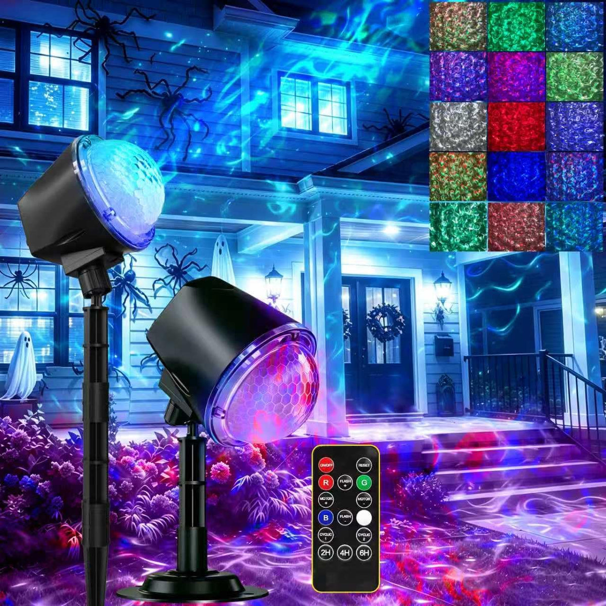 christmas ocean wave projector light outdoor，halloween water effect, main product view