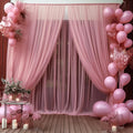 20x10 Dusty Rose Tulle Backdrop Curtains for Parties, Sheer Backdrop Curtain Wedding Photo Background Drapes for Baby Shower Photography Birthday Party