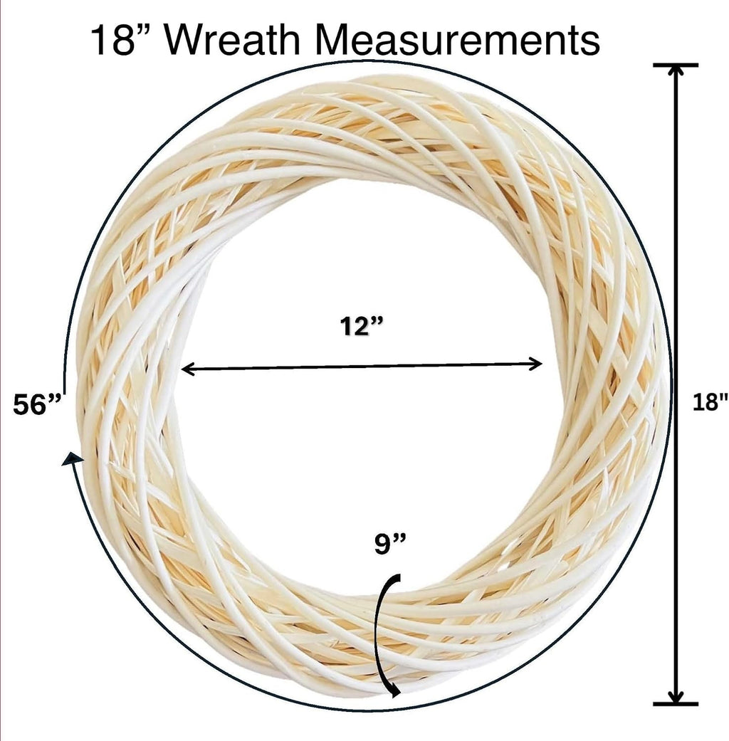 grapevine wreath, 18 inches rustic gray color willow shown in use