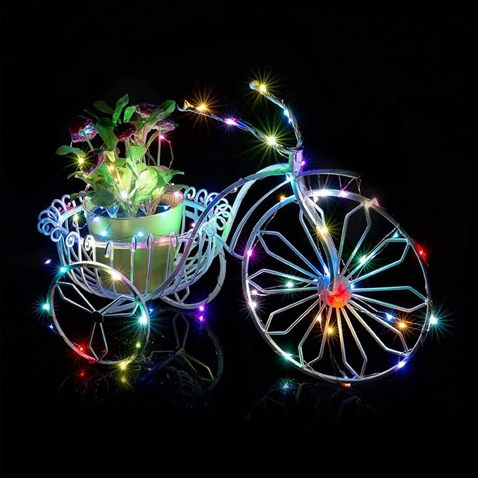 ZNYCYE 50 LED Fairy Lights with Timer, 6 Pack 8.2 Ft 8 Modes Battery Operated String Lights, Multi-Color for DIY Wedding Bedroom Mason Jar Vases Table Party Christmas Decoration