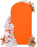 7.2FT Wedding Arch Covers Arch Backdrop Cover Arch Stand Covers Set Arch Cover Spandex Fabric Stretchy Backdrop for Wedding Birthday Party Decoration Baby Shower (Candy Orange)