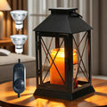 Candle Warmer Lamp with Timer Dimmable,Compatible with 3 Wick Candle/Large Candle,Vintage Lamp Candle Warmer Lantern Farmhouse Style,Fully Enclosed Designed and Hanging Up-Black