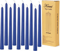 KONNI 0.87×10 Inch Blue Taper Candles, Unscented and Smokeless Tall Candlesticks, 10 Pack Tapered Candles with Cotton Wicks, Long Burning, Ideal for Weddings, Dinner Parties, and Home Décor