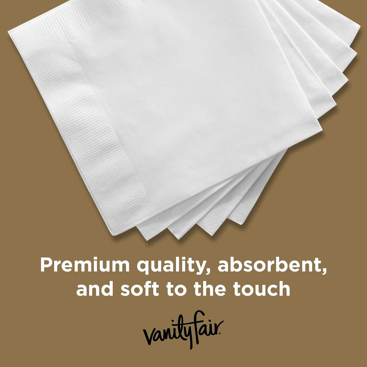Vanity Fair Entertain Beverage Paper Napkins, 480 Count, Disposable Napkins M...