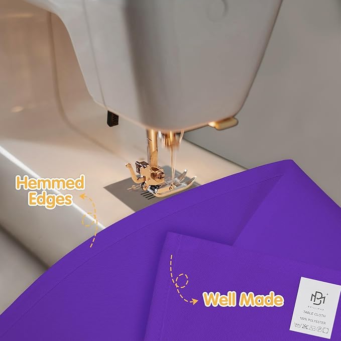 BRILLMAX 10 Pack Purple Tablecloths 70 x 120 Inch for 6ft or 8ft Rectangle Tables - Rectangular Bulk Linen Polyester Fabric Washable Cloth Cover for Wedding Reception Banquet Birthday Party