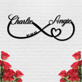 Personalized Custom Infinity Heart Sign, Metal Infinity Sign, Infinity Heart Wall Decor, Custom Name Signs, Romantic Home Decor For Anniversary Or As Valentines Day Decoration
