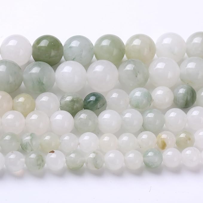 Blue and White Streamer Stone Beads for Jewelry Making DIY Craft Gemstone Beads Kit (4mm, 88pcs) Smooth Healing Crystal Beads for Bracelets, Necklaces, Home Decor