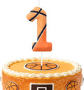 Basketball Number 1 Birthday Candles, Basketball Themed Cake Topper for Boys Girls, Cake Decorations for Birthdays, Sports Theme Party Supplies, Candles for Party Decorations
