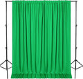 DWCN 10x8 FT Green Backdrop Curtains for Parties, Photography Backdrop Drapes with Rod Pockets for Wedding Decorations Stage Birthday Family Gatherings, 2 Panels 5ft x 8ft