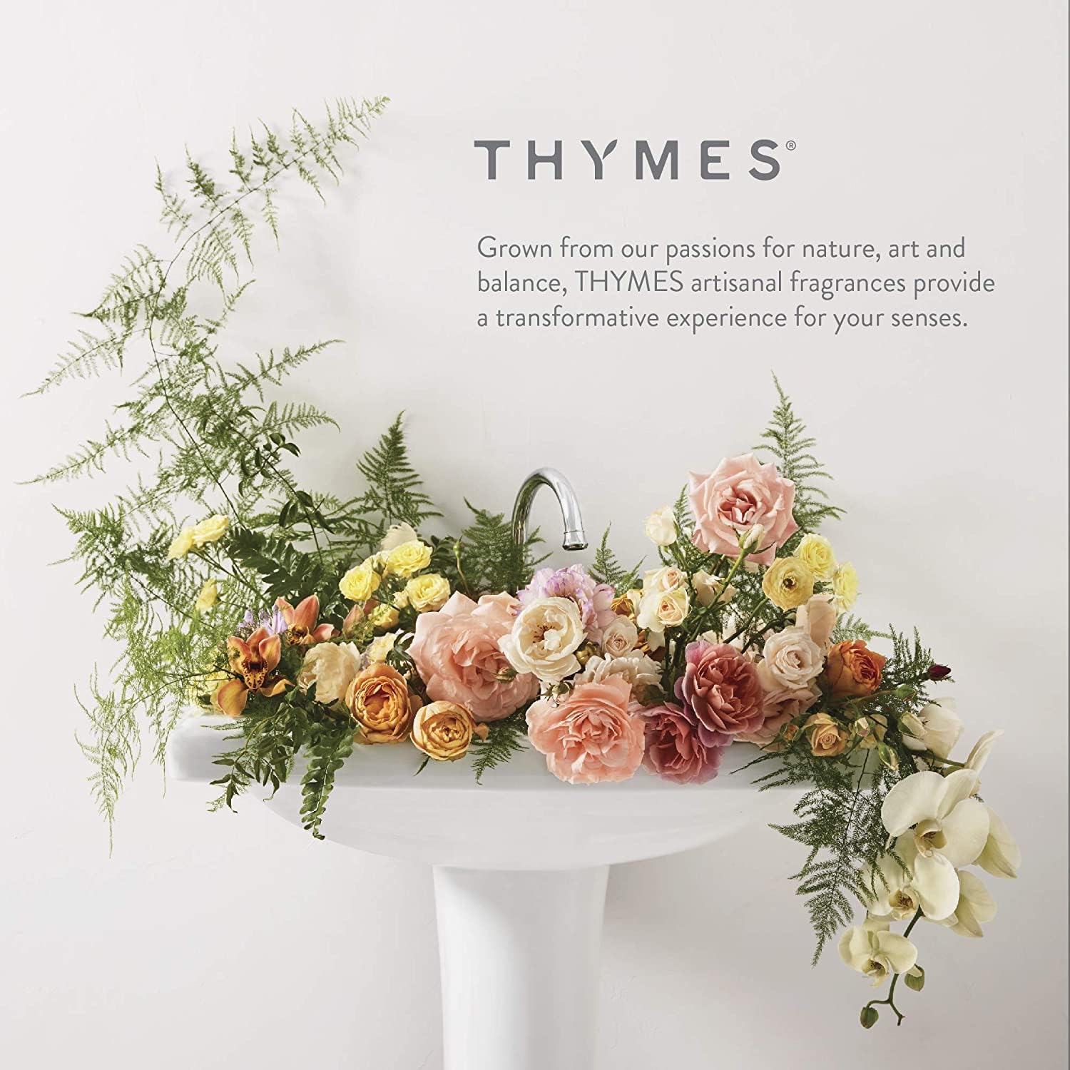 Thymes Scented Candles for Home Decor - Luxury Home Fragrance Gifts for Women & Men - Winter Candles with Crisp Notes of Sage, Eucalyptus, & Cypress Needles - Sage-Green (Highland Frost, 2 oz)
