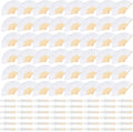 48 Pieces White Hand Held Bamboo Folding Fans Paper Fans Handheld for Women Foldable Girls Wedding Decoration Church Home Party Favors Summer