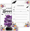 Halloween Baby Shower Party Invitations, a Baby Is Brewing Baby Shower Wizard Brewing Halloween Party Fill in Invites Cards With Envelopes (20 Count), Double Sided Design