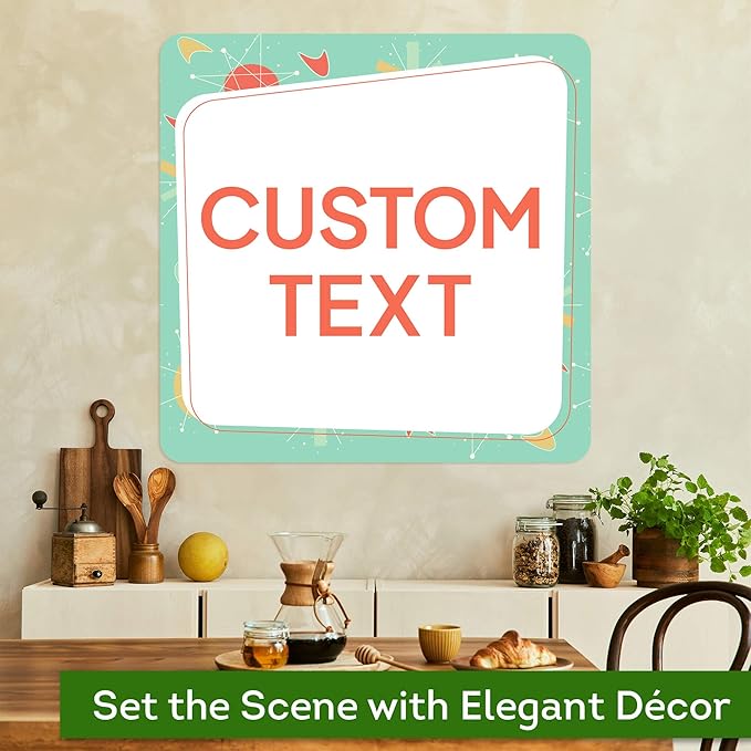 Custom Sign, Custom Street Sign, 11 Font Colors, 13 Font Styles, 4 Hole Options, 22 Sizes, 24x24 Inches, Rust Free DiBound, Fade Resistant, Made in USA by My Sign Center (Mid-Century Modern 2)