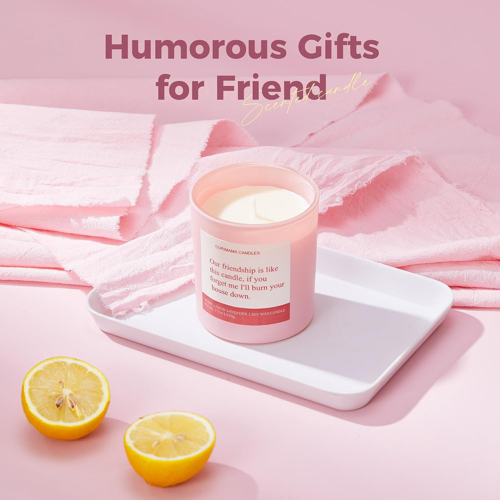 Birthday Gifts for Women Best Friends, Funny Birthday Gift for Sister Friendship, Cool Bestie Gift Ideas for Women Females Bestie, Lavender Scented Candles 7.7oz