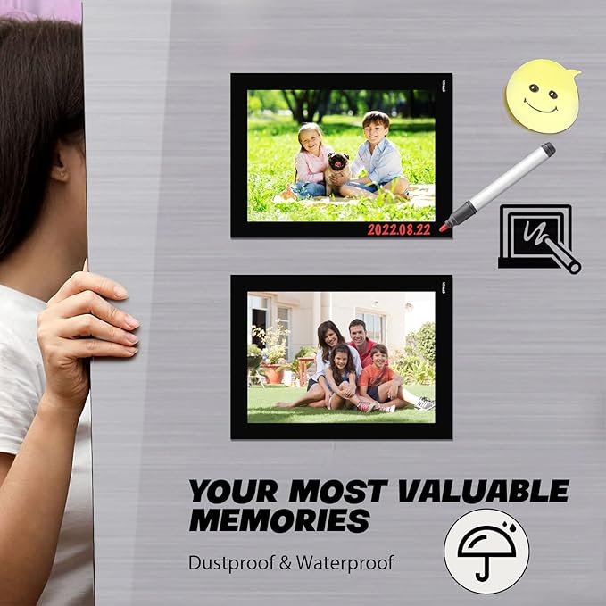 5X7 Magnetic Picture Frames for Fridge (20 Pack),Magnets Photo Pockets/Sleeves,Printing Black Border