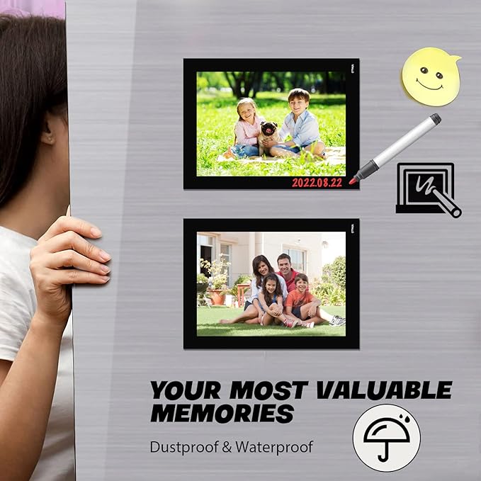 Magnetic Picture Frames for Lockers (4"X6",20 Pack),Magnet Photo Pockets/Greeting Card Holder,Decorations Frame for Home/Office/School/Classroom/Party