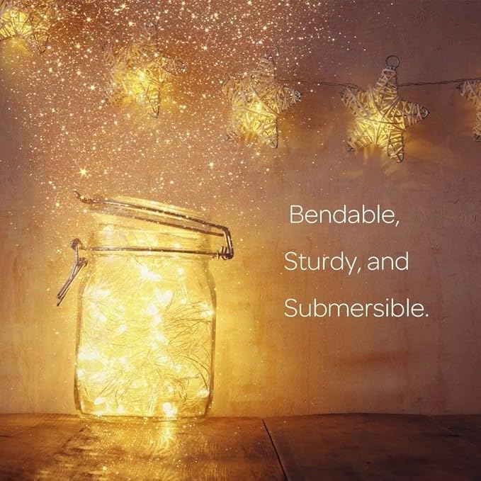 ANJAYLIA 4 Pack Fairy Lights 16.4ft 50 LED String Lights Battery Operated Mini Twinkle Starry Lights for Wedding, Party, Christmas, Decor, Warm White