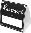 Reserved For Table Signs 20 Pack | Table Tent Place Cards for Weddings, Restaurants, Events