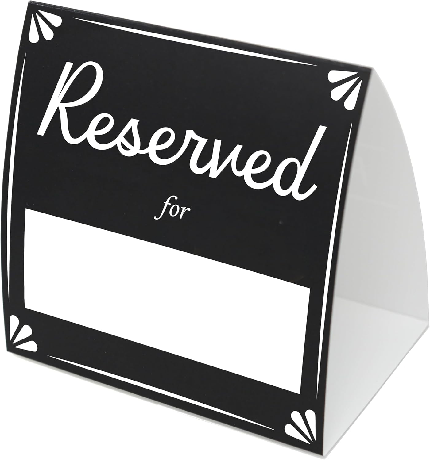 Reserved For Table Signs 20 Pack | Table Tent Place Cards for Weddings, Restaurants, Events