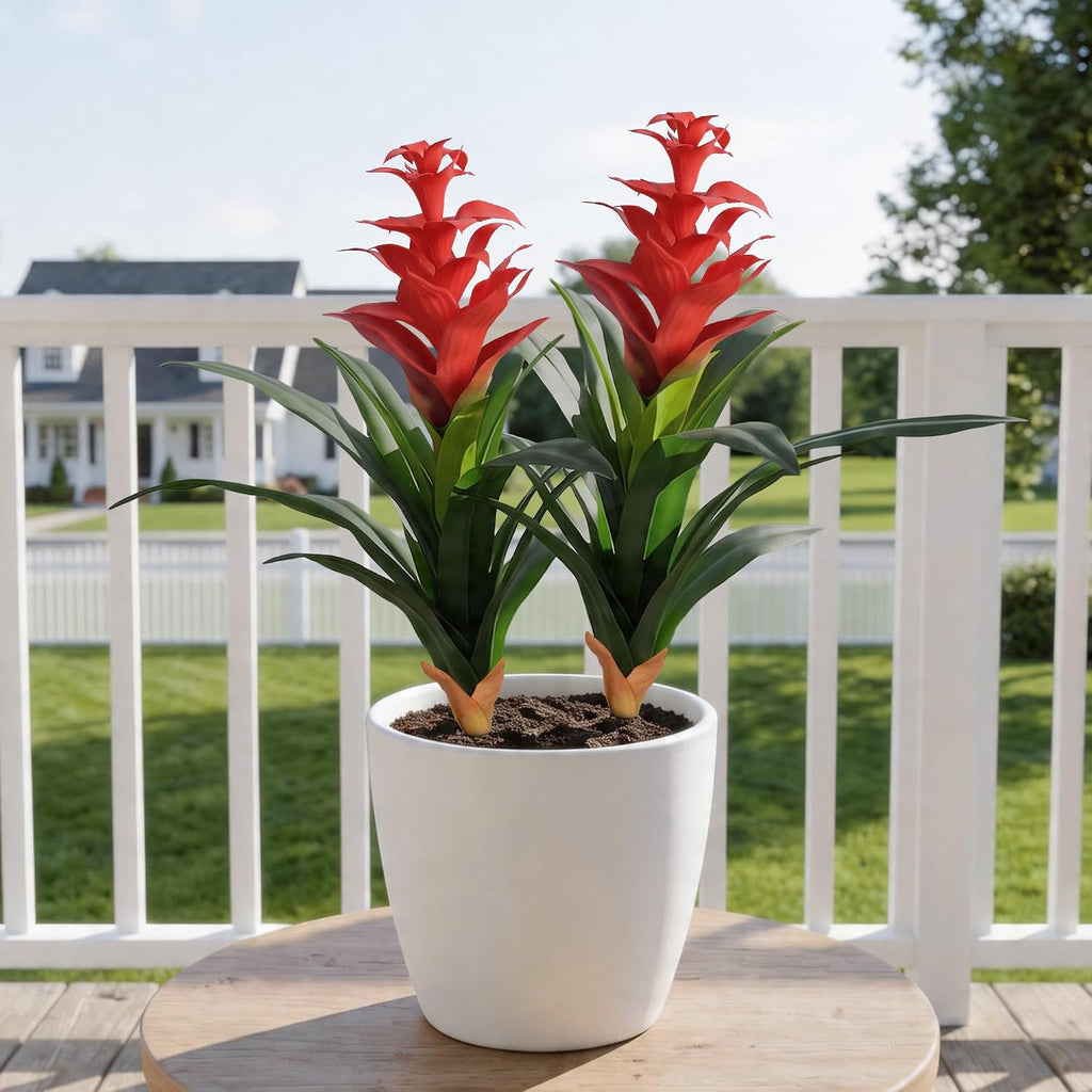 ivydale fake flowers plants for outdoors, 2 pcs, side view