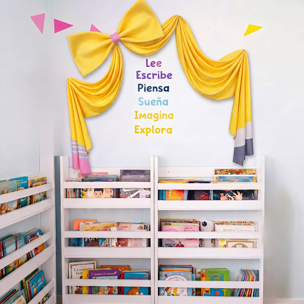 Back to School Classroom Decor Large Pencil Bow 42 x 24 Inches Giant Pencil Hanging Decor for Classroom Bulletin Board Art Teacher Blackboard Backdrop for First Day of School Supply