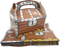 Zugar Land Pirate Treasure Chest Treat Box (6.5" x 6.5" x 3.5") Paper Cardboard. Decoration Party Favor Goodie Candy Box Grab Bag (24)