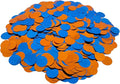 Blue and Orange Foil Confetti, Round Dots Foil Glitter Table Confetti, Sparkling for Birthday Wedding Party Decoration (1.5 cm, 1.76 OZ)
