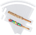 200 Pcs Thickened Pretzel Rod Bags - 2x10 Inches, Self Sealing Cellophane, Clear Individual Bags for Chocolate, Candies, Cookies