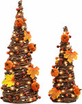 lighted fall table tree decor, farmhouse pumpkin fall, main product view