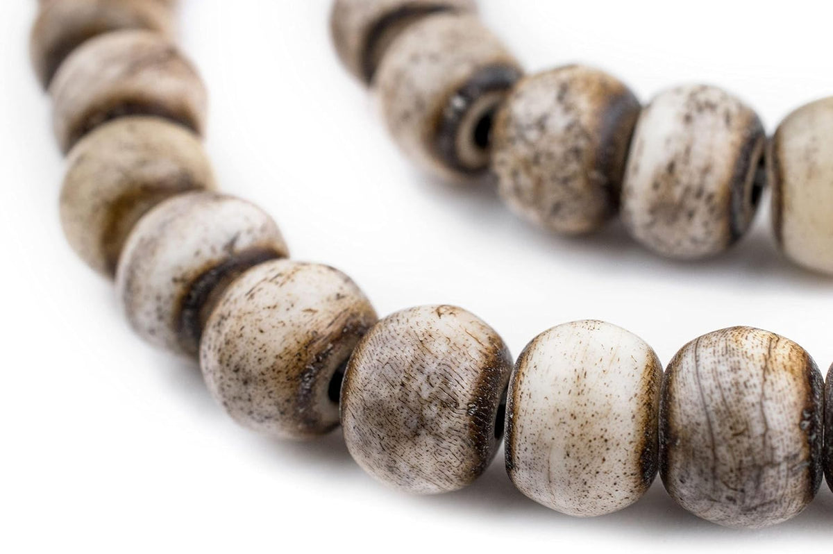 the bead chest 108 10mm grey bone mala, main product view