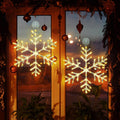 christmas window snowflake hanging lights, warm white, 13, main product view