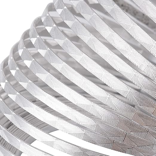 Fashewelry 32.8 Feet 5mm Aluminum Flat Artistic Wire Silver Bendable Metal Craft Wire for Beading for Bezel Sculpting Armature Jewelry Making Gem Metal Wrap
