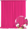 10 x 7 Feet Fuchsia Backdrop Curtain for Partie, Background Curtains for Photoshoot, Birthday, Wedding, Halloween, Thanksgiving, Christmas Day, New Year Party Decorations 5Ft x 7Ft, 2 Panels