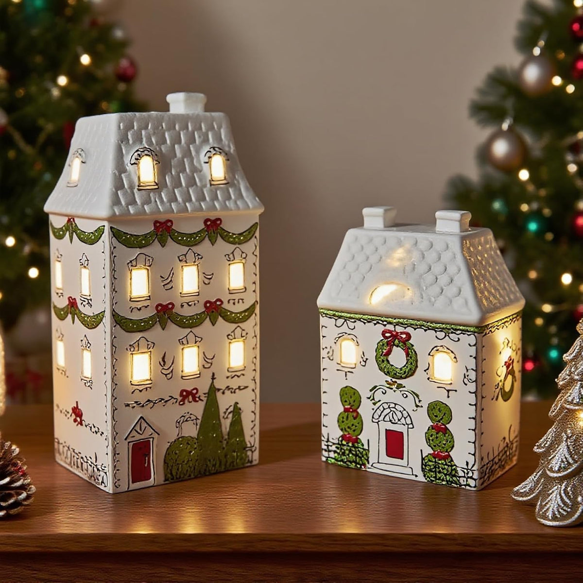 cynkeyee christmas village houses party decorations - christmas, view 9