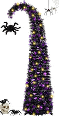 5ft curved halloween pop up christmas tree with, main product view