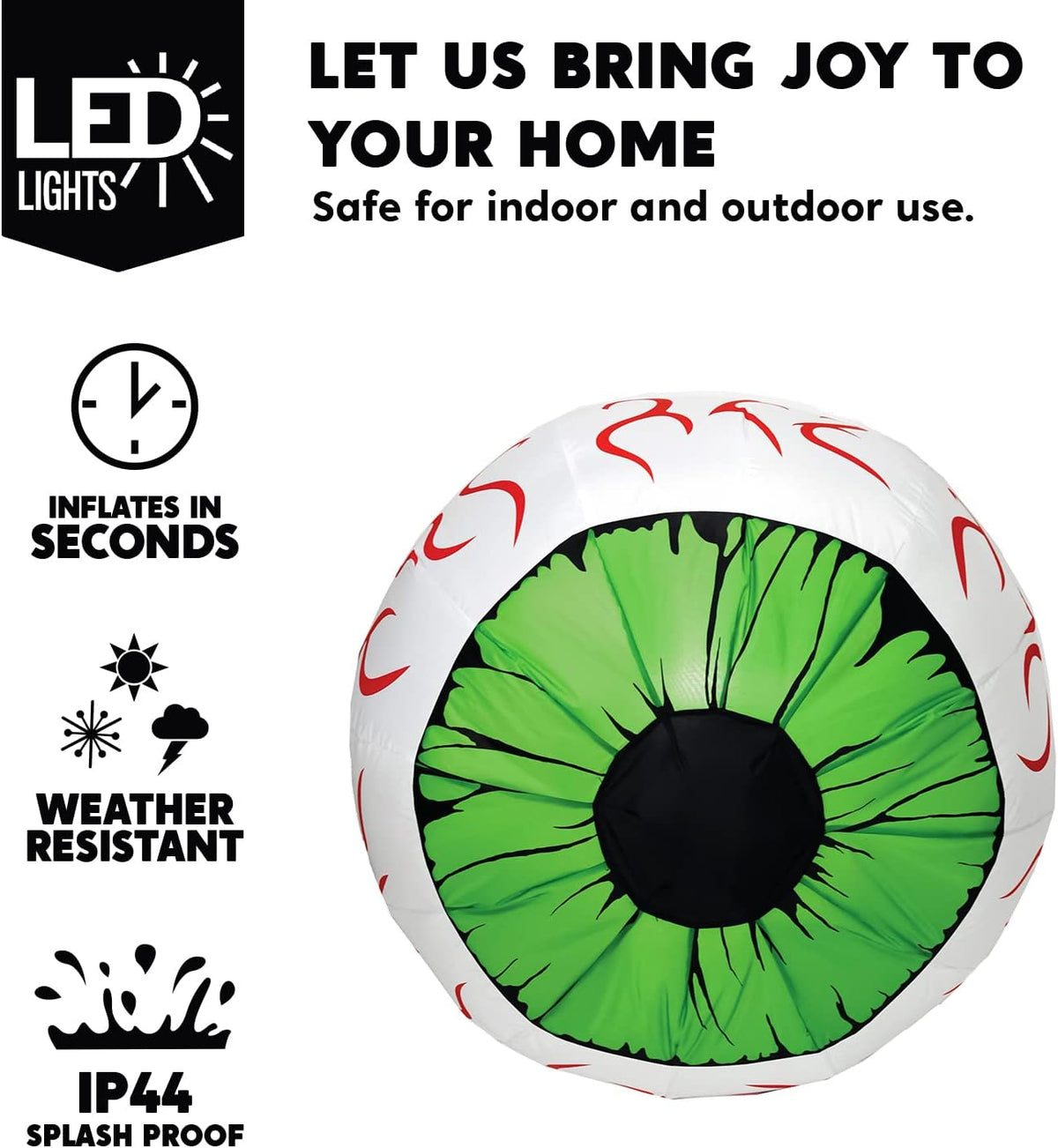 Joiedomi 2 Pack Halloween Inflatables Large Set of Eyes Decoration Blow Ups G...