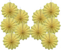 Yellow Hanging Paper Fans,Yellow Accessories Paper Decorations for Party,Color Party Decorations,Bee Themed Classroom Decor,8in Hanging Paper Fans 30 Color DIY Set （Light Yellow）