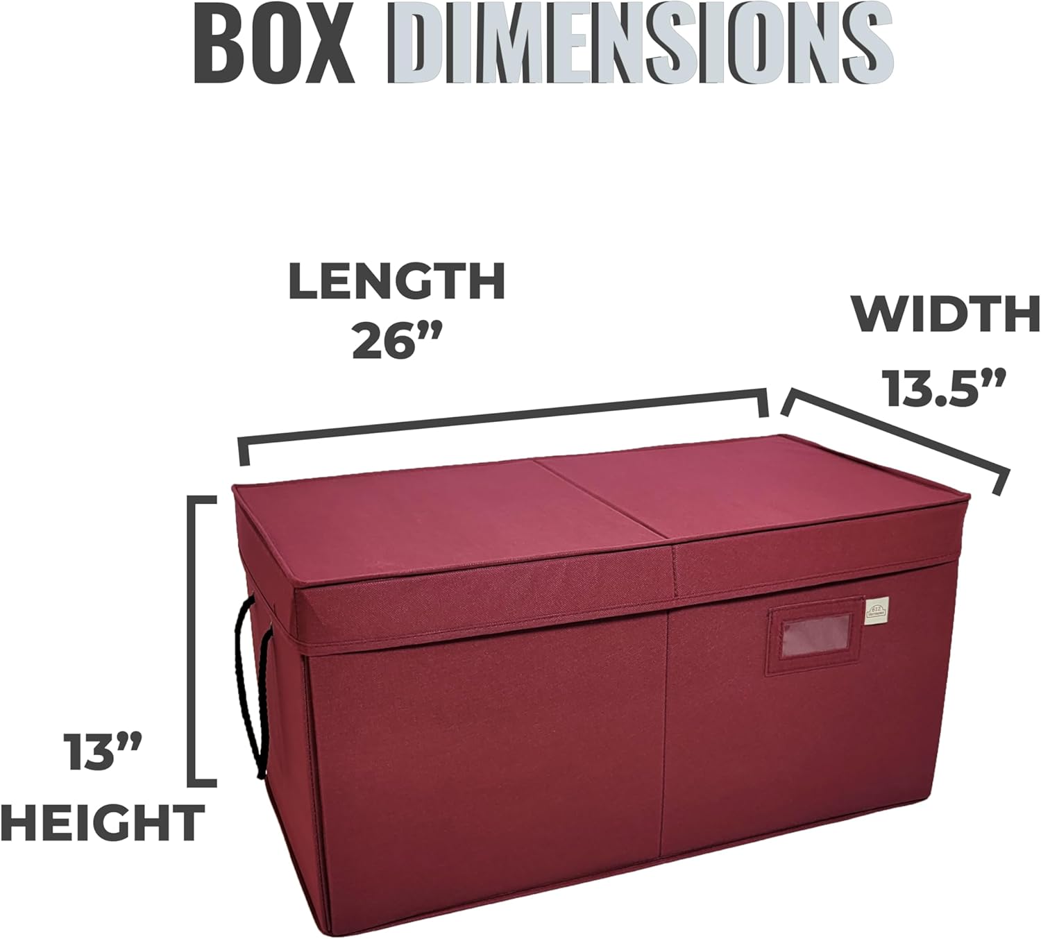 612 Vermont Christmas Ornament Storage Box with Adjustable Acid-Free Dividers, Holds 128 – 3 Inch Ornaments (SB-40043-VT)