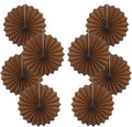 Brown Party Decorations,Brown Wedding Decorations for Party Events Accessories,Brown Birthday Decorations,Boho Party Decoration,Fall Decorations 12in Hanging Paper Fans 30 Color DIY Set(Brown)