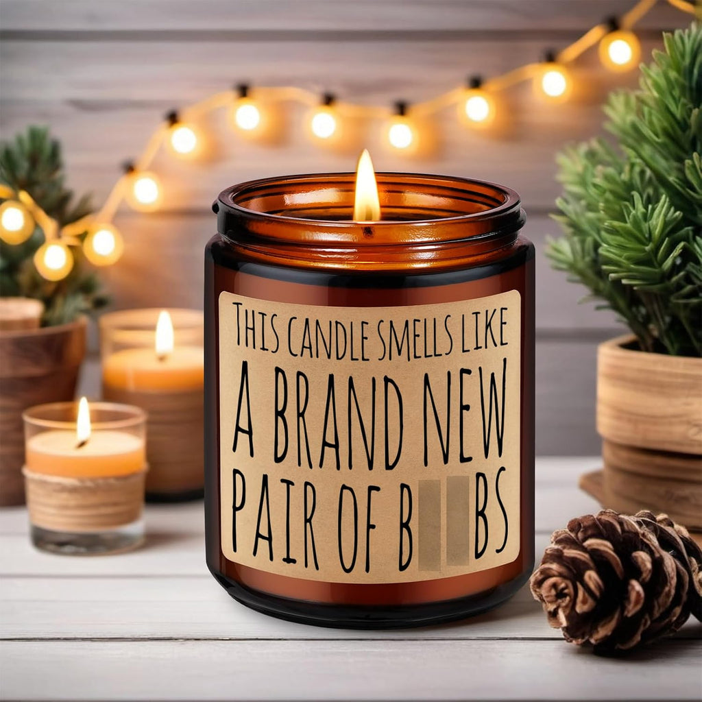 Miracu Candles, Breast Cancer Gifts, Funny Implants, Breast Reduction Surgery Presents, Bo-b Job Recovery Supplies - Reconstruction, Mastectomy Surgery, Cancer Survivor Gifts for Women Her