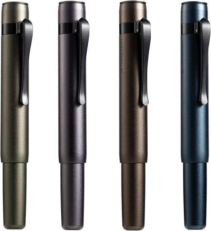 Hongdian M2 Black Forest Mini Rollerball Pen, Fine Point 0.5mm, Sleek Aluminium Pocket Pen with Black Ink Refill, Ideal for Travel & Signature (Midnight Blue)